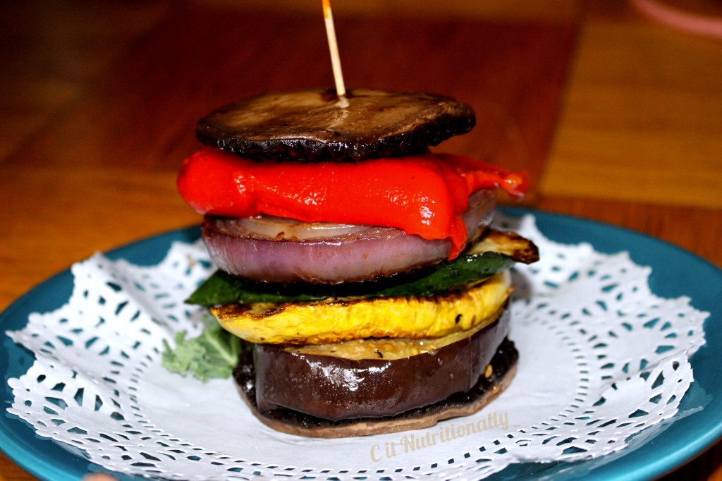 Vegan burger close up