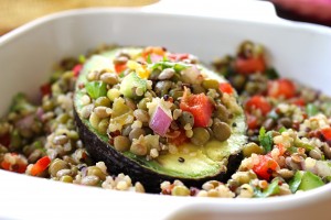 Mung Bean and Lentil Salad-Stuffed Avocado | C it Nutritionally