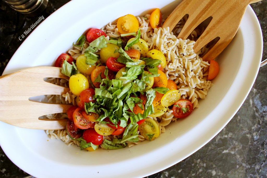 Summer Pasta with Sungold tomatoes