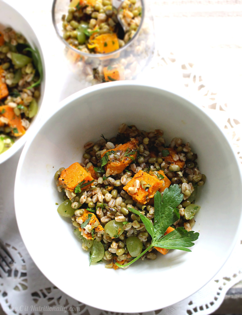 Herbed Butternut Squash and Mung Bean Salad | C it Nutritionally