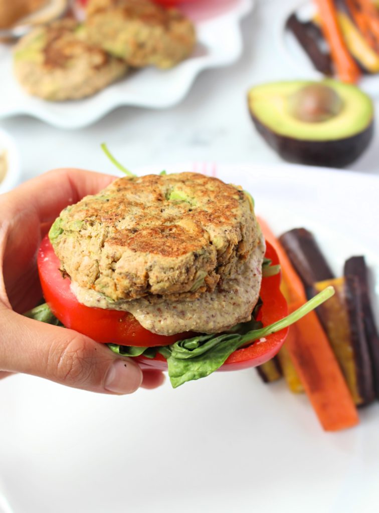 Salmon Avocado Burgers | Chelsey Amer, MS, RDN, CDN, creator of CitNutritionally.com | These Salmon Avocado Burgers are made with wild salmon and heart-healthy avocado, without any fillers, for a nutritional jackpot in just 20 minutes! Even better, they're quick to make, a fantastic food prep staple, and so tasty -- your entire family will love them! Grain Free, Gluten Free, Dairy Free, Soy Free, Nut Free