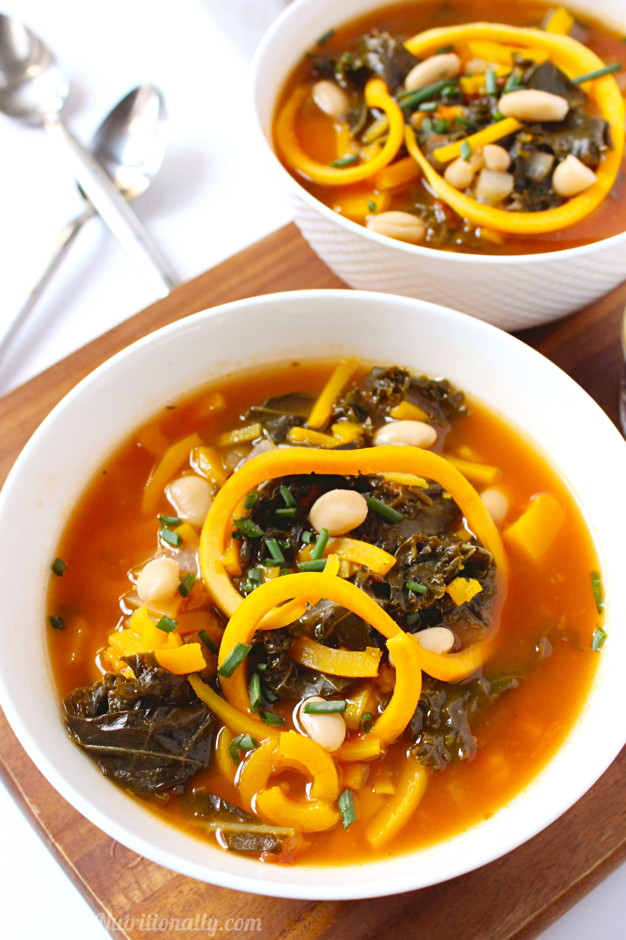 Kale and Butternut Squash Noodle Soup | C it Nutritionally