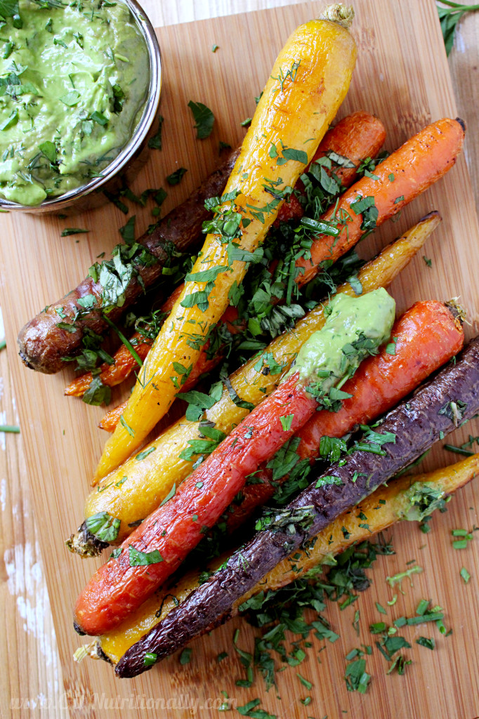 Herb Roasted Carrots with Avocado Dill Dipping Sauce | C it Nutritionally