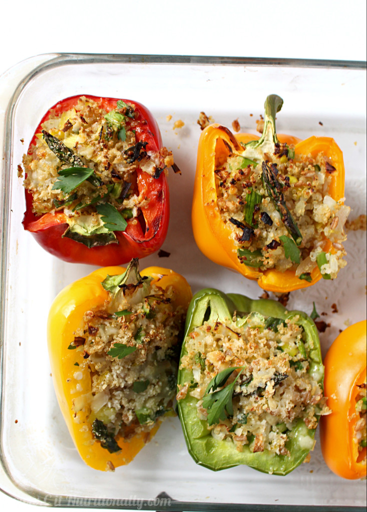 Spring Quinoa Stuffed Peppers | C it Nutritionally #vegetarian #MeatlessMonday #glutenfree