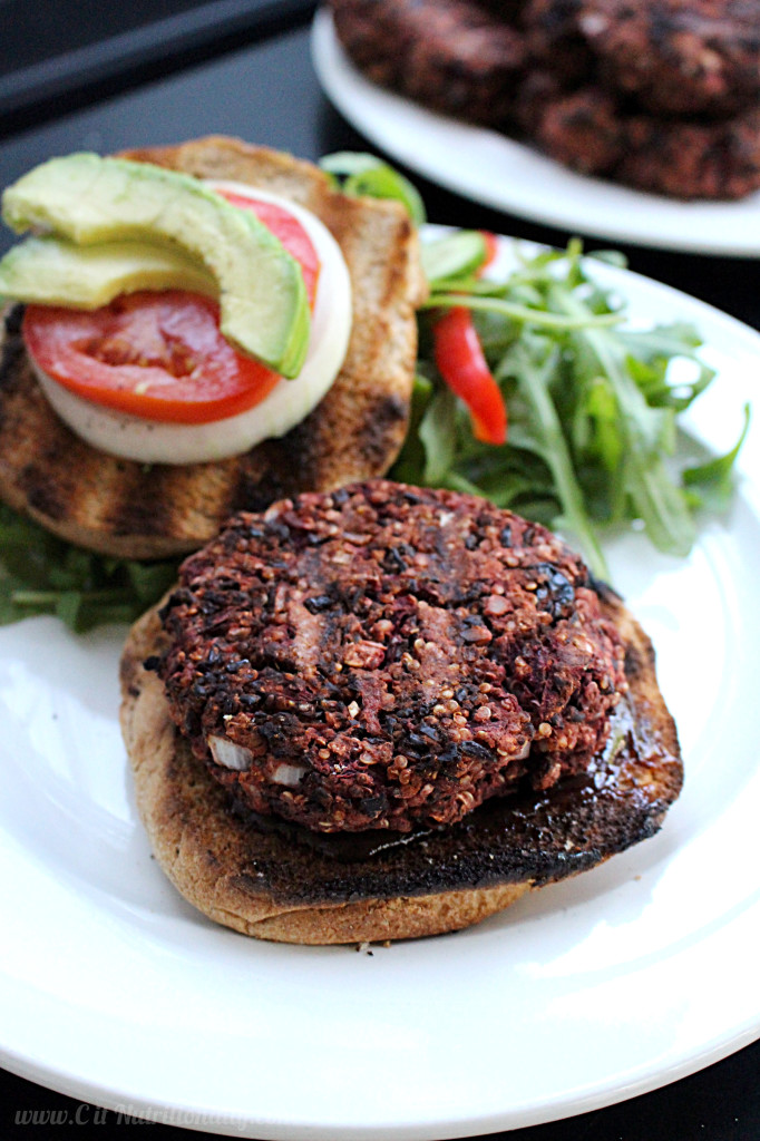 Gluten Free & Vegan Quinoa Beet Burger | C it Nutritionally