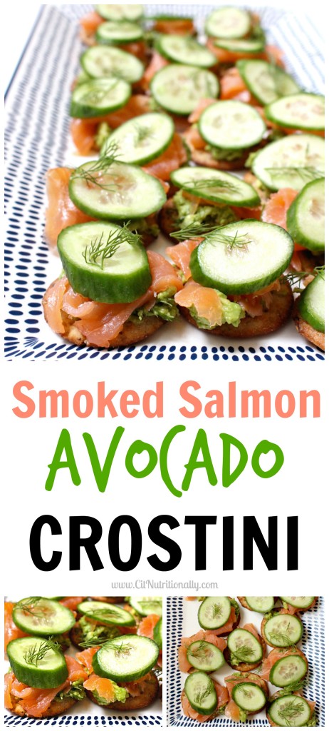 Smoked Salmon Avocado Crostini | C it Nutritionally