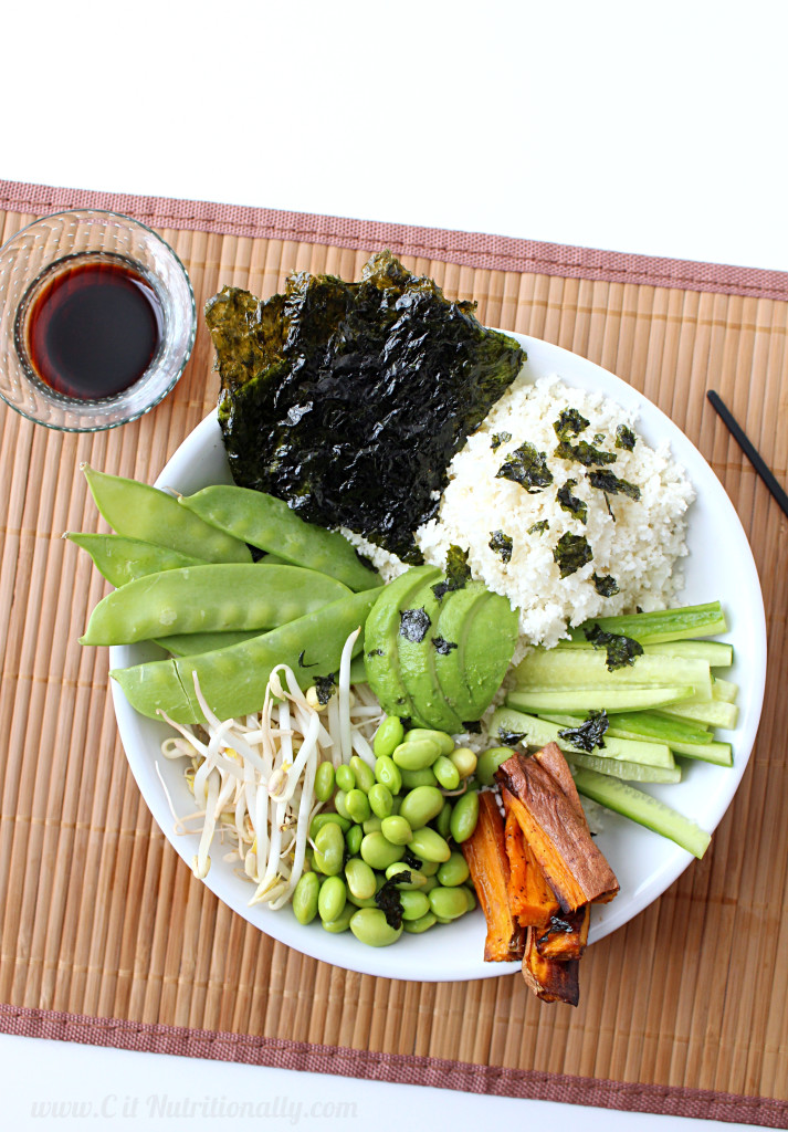 Deconstructed Vegan Sushi Bowl | C it Nutritionally #grainfree #glutenfree