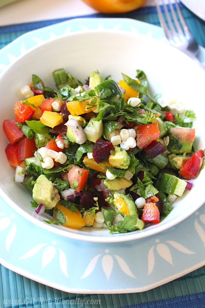 Farmers Market Chopped Summer Salad | C it Nutritionally #vegan #glutenfree #grainfree