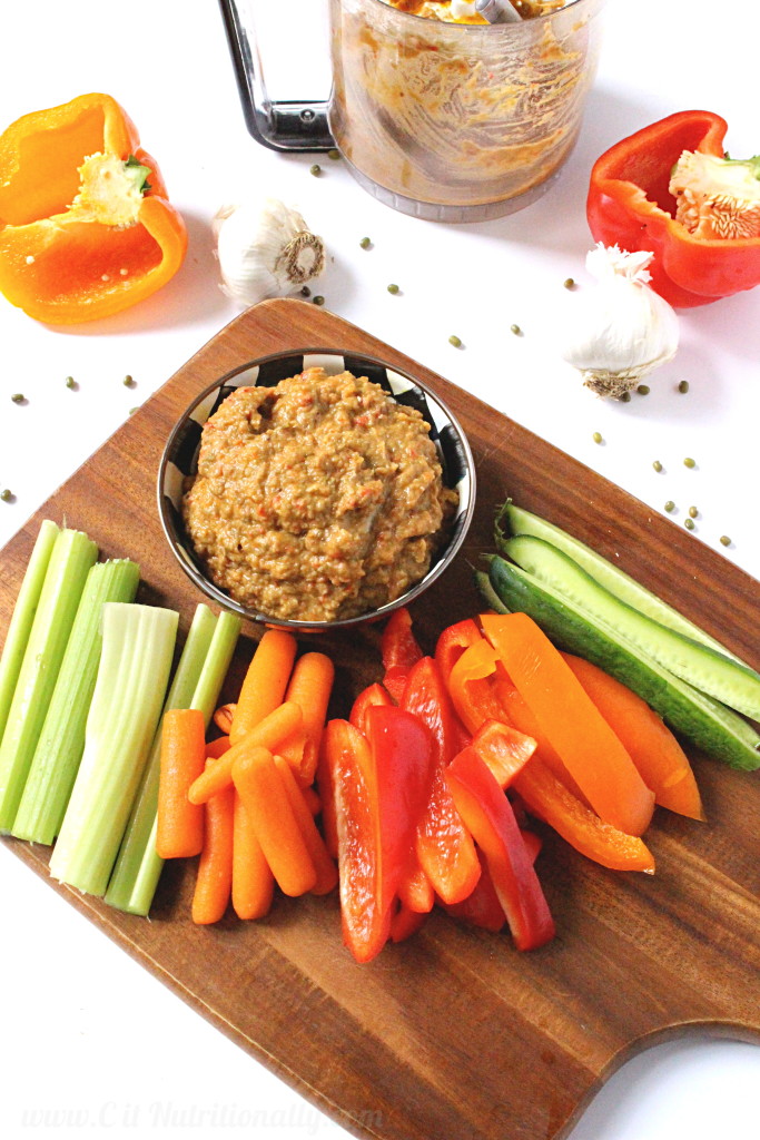 Roasted Red Pepper Mung Bean Dip | C it Nutritionally