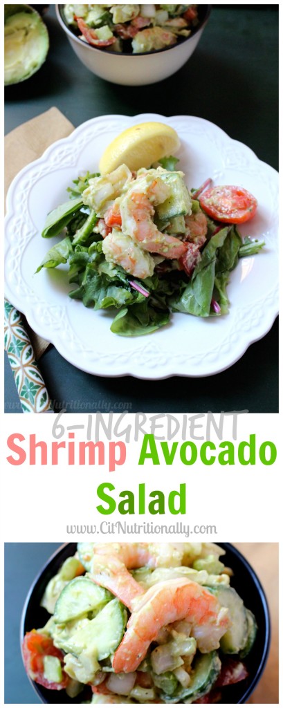 Shrimp Avocado Salad | C it Nutritionally #glutenfree #grainfree #healthy #lunch