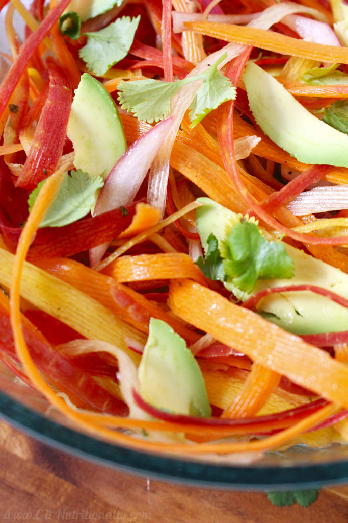 Shaved Carrot Salad | C it Nutritionally #glutenfree #vegan #grainfree #spring