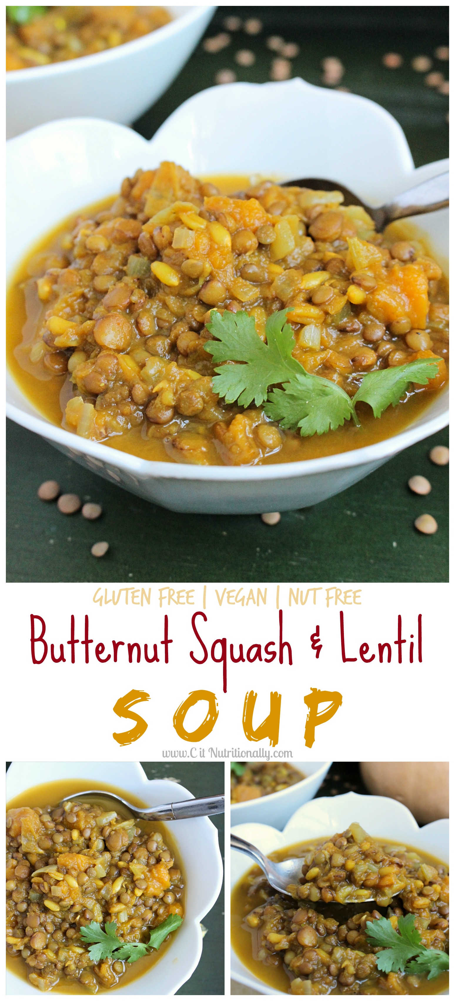 Butternut Squash and Lentil Soup | C it Nutritionally