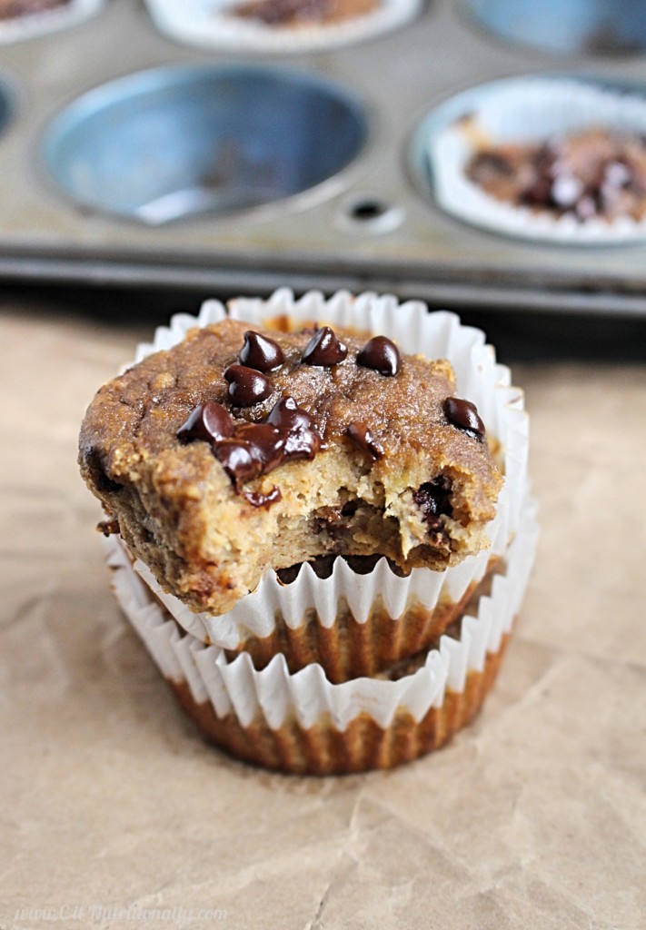 Full of flavor in every bite, these Nut Free, Grain Free, Vegan Chocolate Chip Banana Bread Muffins are the perfect addition to your brunch table, as a healthier after school snack, or even for a pre-workout burst of energy! Free of the top 8 allergens. {Vegan. Dairy free. Egg free. Soy free. Nut free. Gluten free. Grain free.} |Grain Free Vegan Chocolate Chip Banana Bread Muffins {Nut Free}| C it Nutritionally