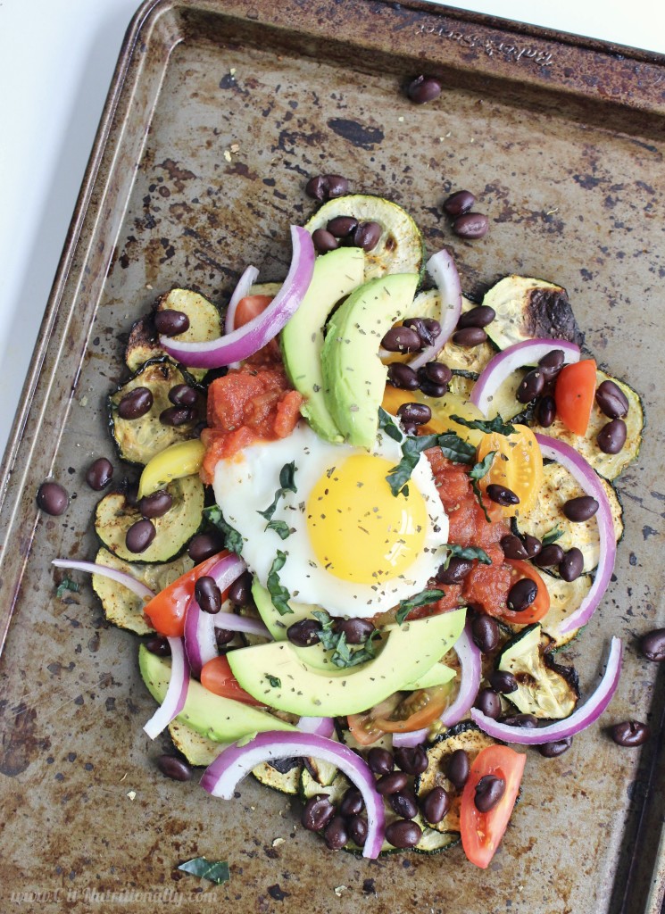Zucchini Breakfast Nachos for One | C it NutritionallyZucchini Breakfast Nachos are a delicious and nutritious way to start your day, filling you up with fiber, protein and more than one servings of veggies! Vegetarian, Gluten free, Grain free, Dairy free, Nut free, Peanut free