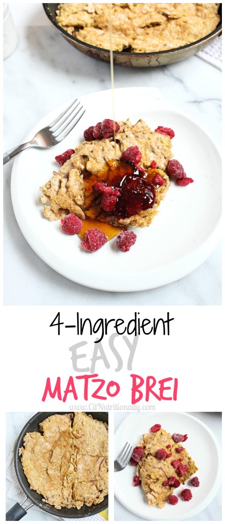 4-Ingredient Easy Matzo Brei | C it Nutritionally Enjoy matzo this Passover in this eggy, comforting and delicious 4-Ingredient Easy Matzo Brei that you can customize to tickle your taste buds! Dairy free, Nut free.