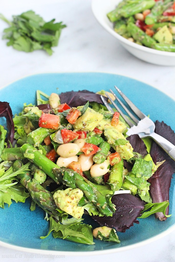 Asparagus White Bean Salad with Dijon Dressing | C it Nutritionally Refreshing, filling and full of spring flavors, this Asparagus White Bean Salad with Dijon Dressing contains plant based protein and fiber for a nourishing and filling lunch that can be made days in advance!
