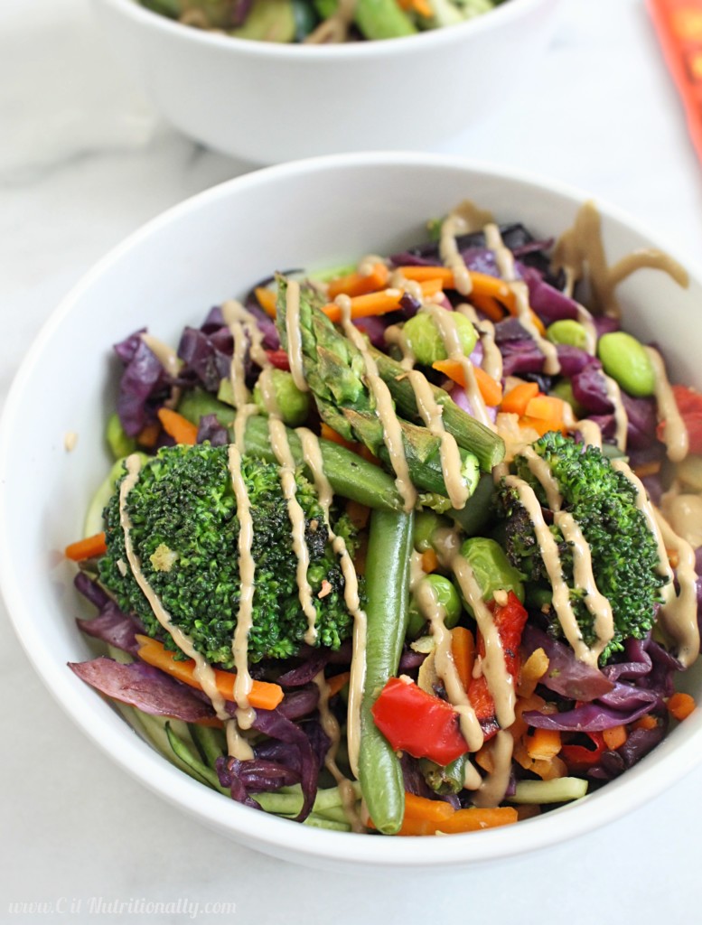 Sunflower Seed Butter Sauce Veggie Stir Fry | C it Nutritionally Kick your traditional stir fry up a notch with this sunflower seed butter sauce veggie stir fry that’s every bit delicious as it is nutritious! Vegan, Gluten free, Grain free, Nut free, Dairy free, Egg free