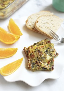 3-Ingredient Baked Frittata | C it Nutritionally Quick and easy for busy mornings, this 3-Ingredient Baked Frittata makes breakfast excuses a thing of the past! Vegetarian, Gluten free, Grain free, Nut free, Soy free
