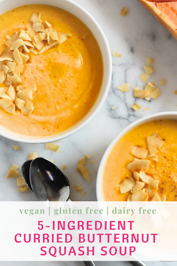 5-Ingredient Curried Butternut Squash Soup | C it Nutritionally Creamy, easy, and absolutely delicious - what's better for a simple Meatless Monday meal? Plus my 5-Ingredient Curried Butternut Squash Soup gives back... find out more... Vegan, Gluten Free, Grain Free, Nut Free, Soy Free