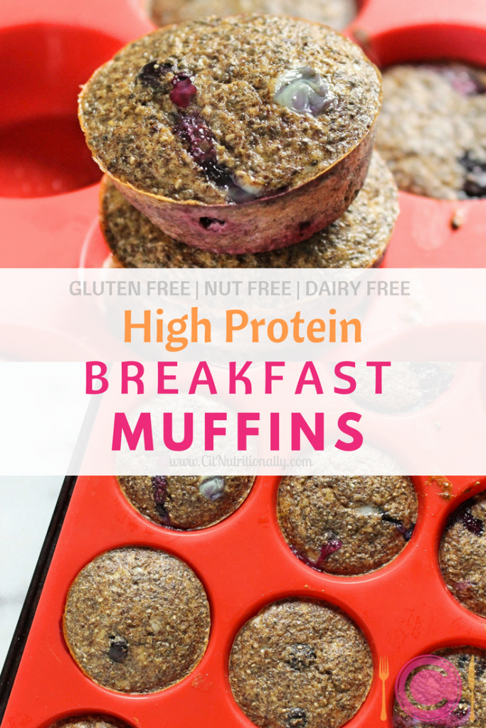 High Protein Breakfast Muffins | C it Nutritionally Delicious and moist High Protein Breakfast Muffins are naturally-sweetened, nutritious and still delicious treat for any time of day! Make a batch at the start of your week and enjoy all week long! Gluten Free, Nut Free, Soy Free, Dairy Free