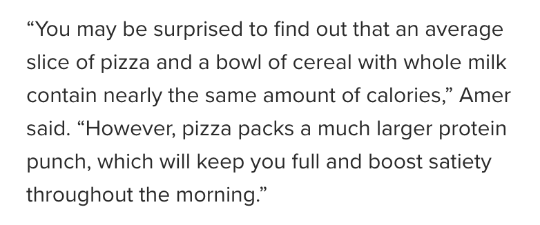 Is Pizza a Healthier Breakfast Option Than Cereal? | C it Nutritionally by Chelsey Amer, MS, RDN, CDN