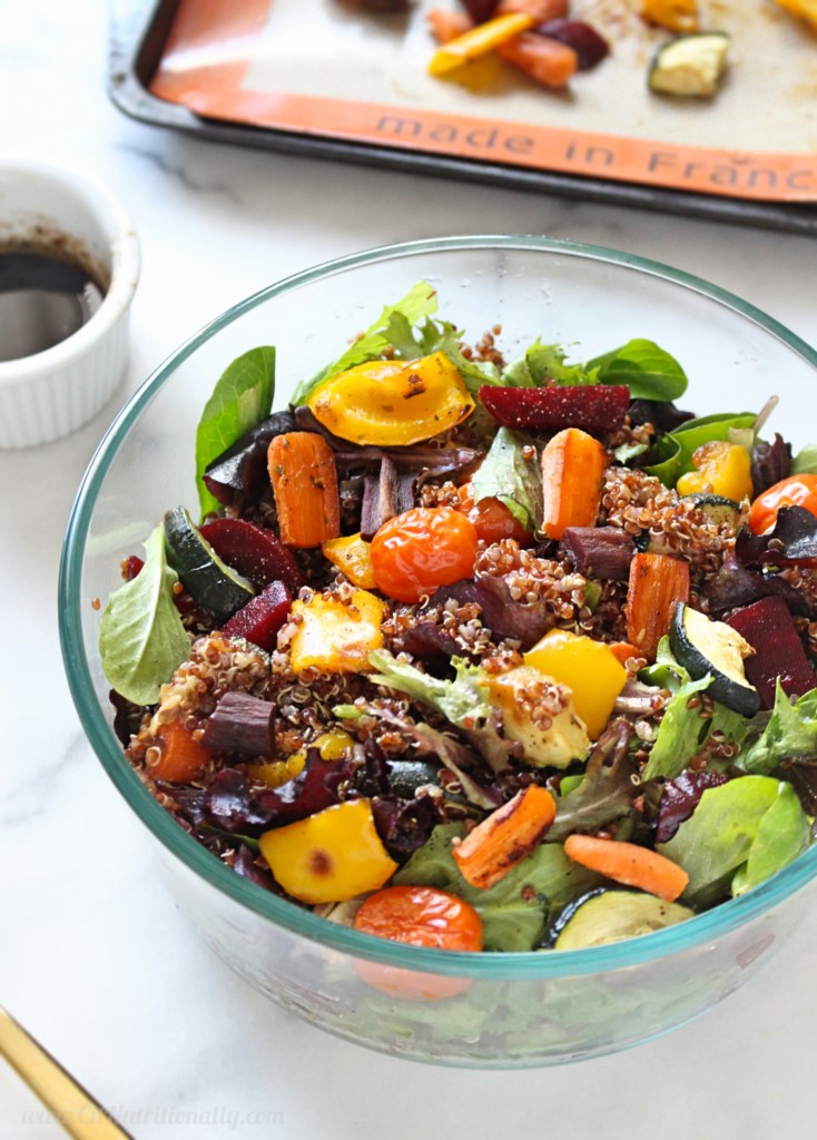 Easy Roasted Vegetable And Quinoa Salad - Chelsey Amer