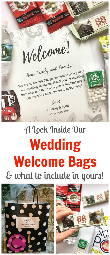 A Look Inside Our Wedding Welcome Bags | C it Nutritionally by Chelsey Amer, MS, RDN, CDN
