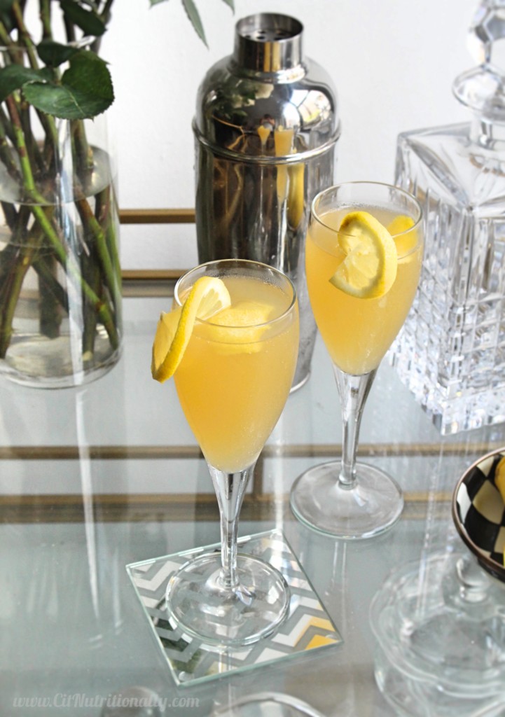 Ginger-Lemon Kombucha Cocktail | C it Nutritionally by Chelsey Amer, MS, RDN, CDN Tart with a hint of sweetness, and full of ginger flavor, this Ginger Lemon Kombucha Cocktail is a refreshing way to end your day, with a dose of gut-healthy bacteria too! 