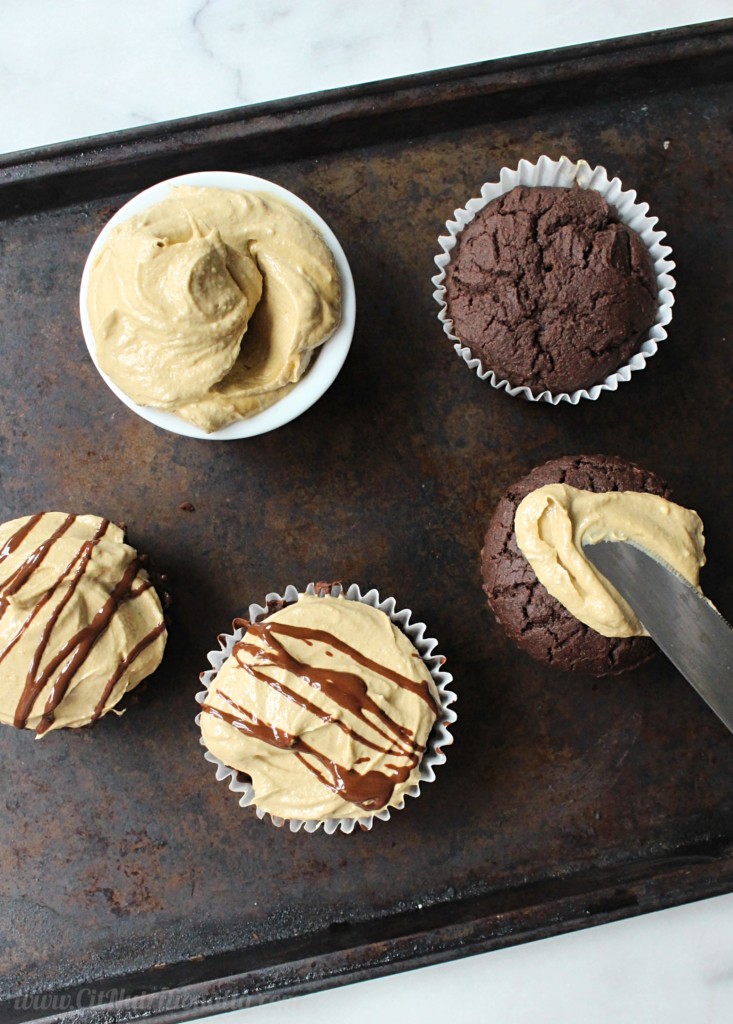 Gluten Free Chocolate Cupcakes with SunButter Frosting | C it Nutritionally by Chelsey Amer, MS, RDN, CDN
