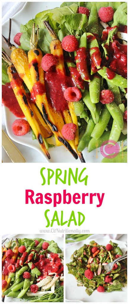 Spring Raspberry Salad | C it Nutritionally by Chelsey Amer, MS, RDN, CDN