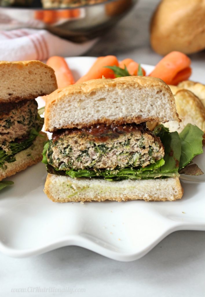 5 Ingredient Turkey Burgers | C it Nutritionally by Chelsey Amer, MS, RDN, CDN Juicy, flavorful, and made with minimal ingredients, these 5 Ingredient Turkey Burgers are prepped in minutes and are easy enough to whip up indoors, for year-round BBQ feels! Gluten Free, Grain Free, Dairy Free, Nut Free, Soy Free 