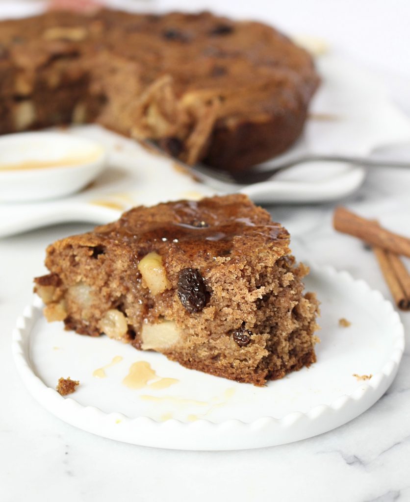 Gluten Free Apple Honey Cake | C it Nutritionally by Chelsey Amer, MS, RDN, CDN Deliciously moist, naturally sweet, and SO easy to make, this Gluten Free Apple Honey Cake is exactly what your Rosh Hashanah table needs!  Gluten Free, Grain Free, Nut Free, Dairy Free, Soy Free