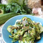 Arugula and Sunflower Seed Pesto with Mushrooms and Zoodles | C it Nutritionally