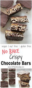 No Bake Crispy Chocolate Bars - Chelsey Amer