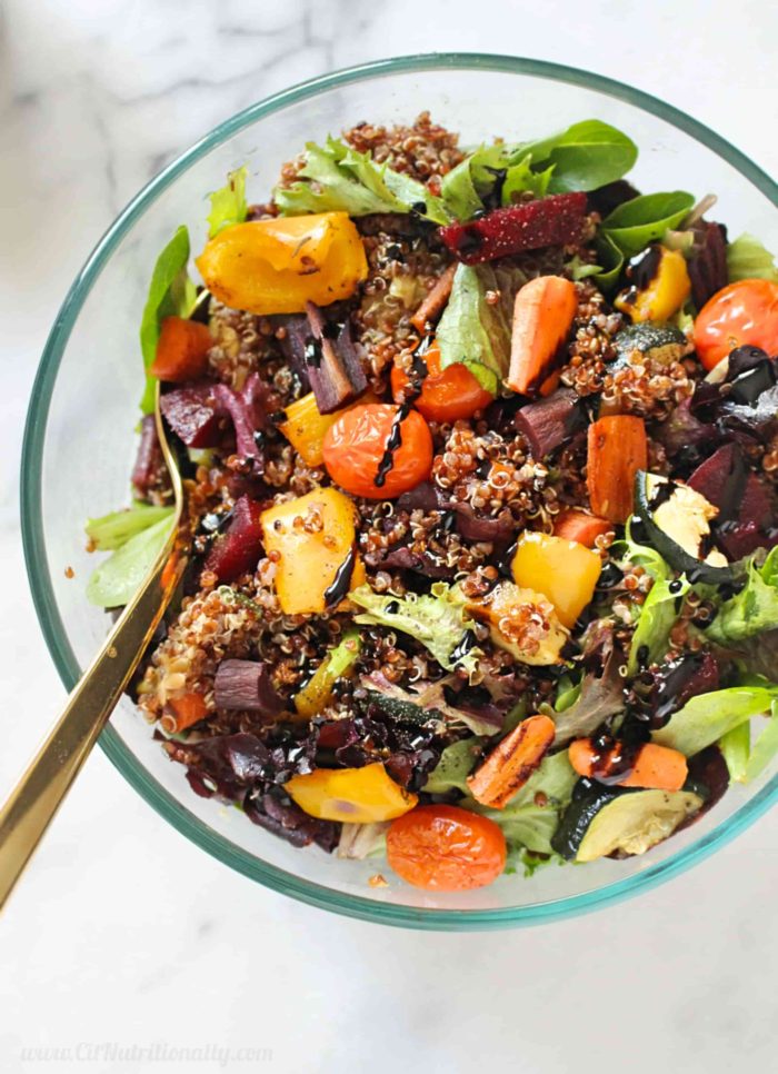 Easy Roasted Vegetable And Quinoa Salad - Chelsey Amer