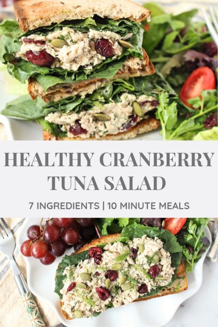 Healthy Tuna Salad With Cranberries - Gluten Free