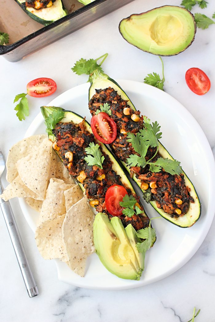 Zucchini Turkey Taco Boats - Chelsey Amer Zucchini Turkey Taco Boats