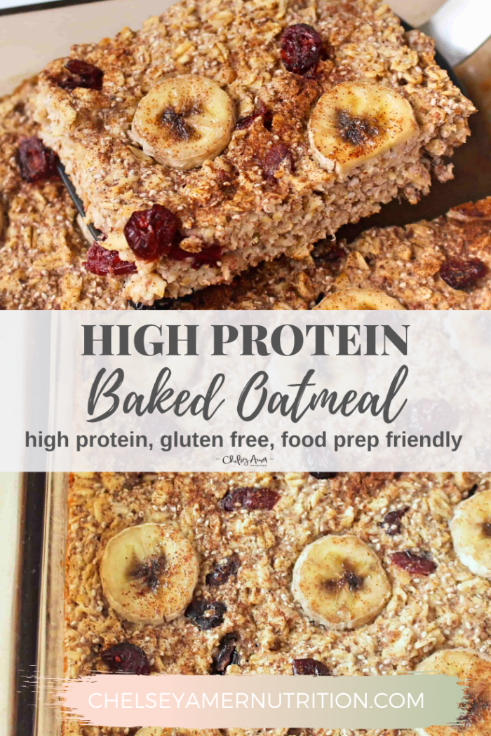 High Protein Baked Oatmeal - Chelsey Amer