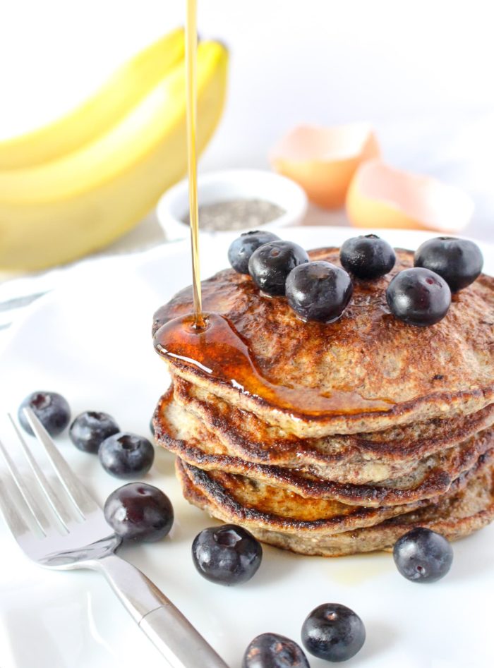 4-Ingredient Protein Pancakes - Chelsey Amer Breakfast