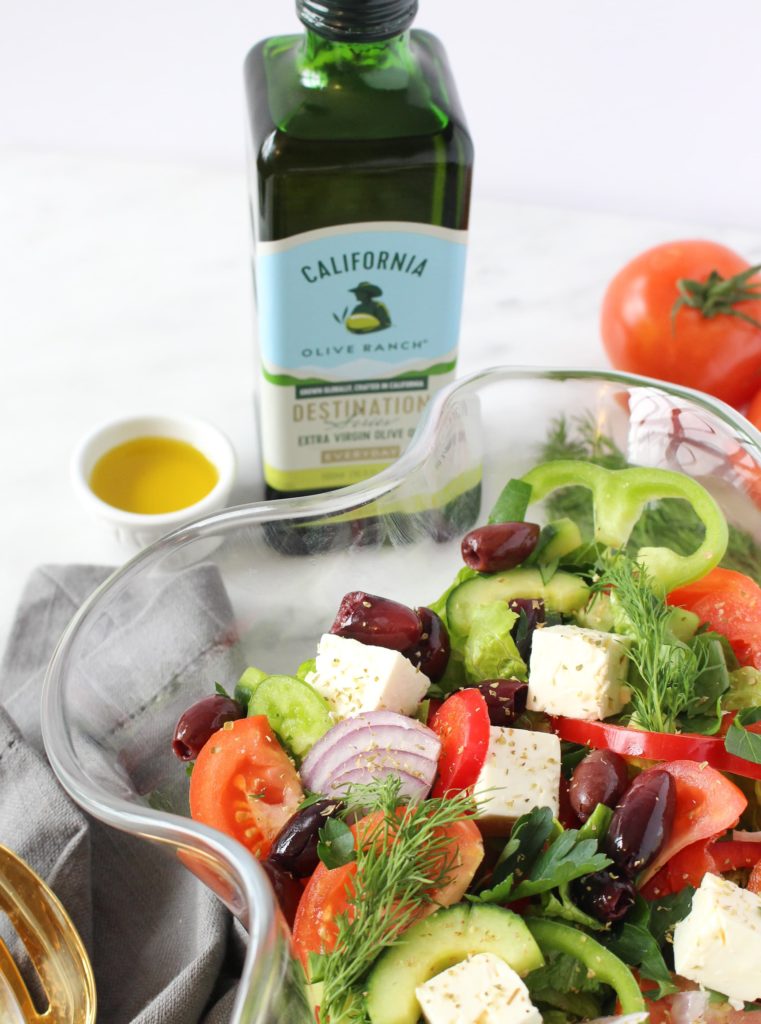 The Best Greek Salad with Red Wine Vinaigrette