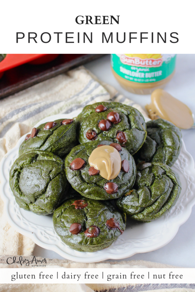 Green Protein Breakfast Muffins | chelseyamernutrition.com