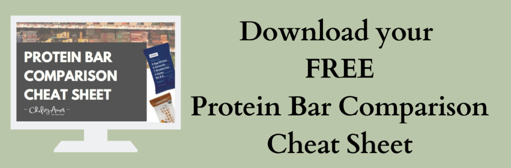 Protein Bar Comparison Cheat Sheet