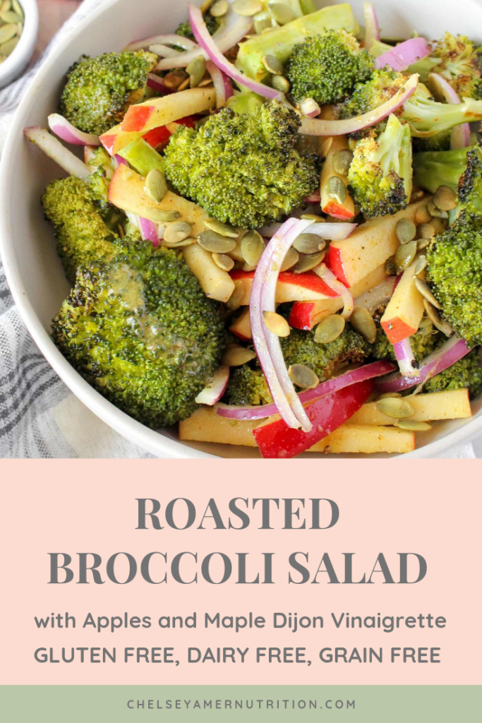 Roasted Broccoli Salad with Apples and Maple Dijon Vinaigrette ...