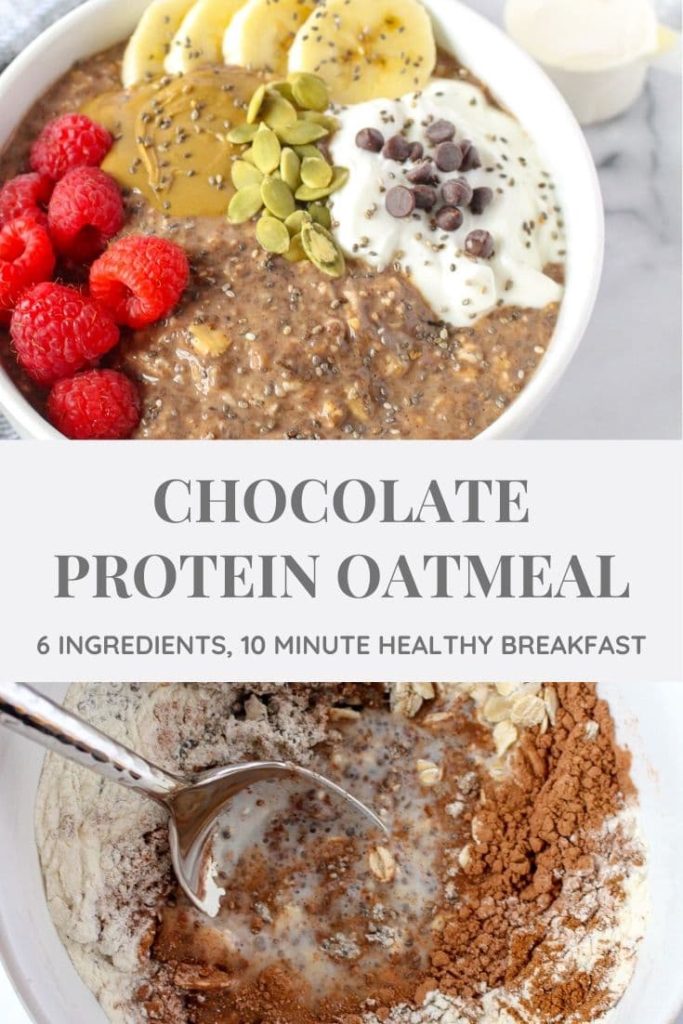 Microwave Chocolate Protein Oatmeal