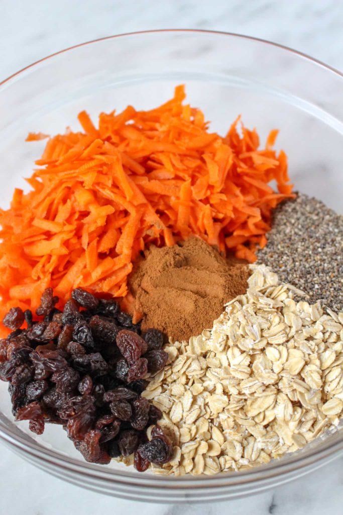 Ingredients for Carrot Cake-inspired baked oatmeal