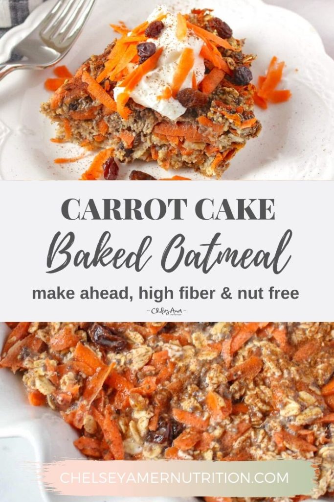 Carrot Cake Baked Oatmeal for Pinterest