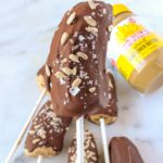 Chocolate Covered SunButter Banana Popsicles