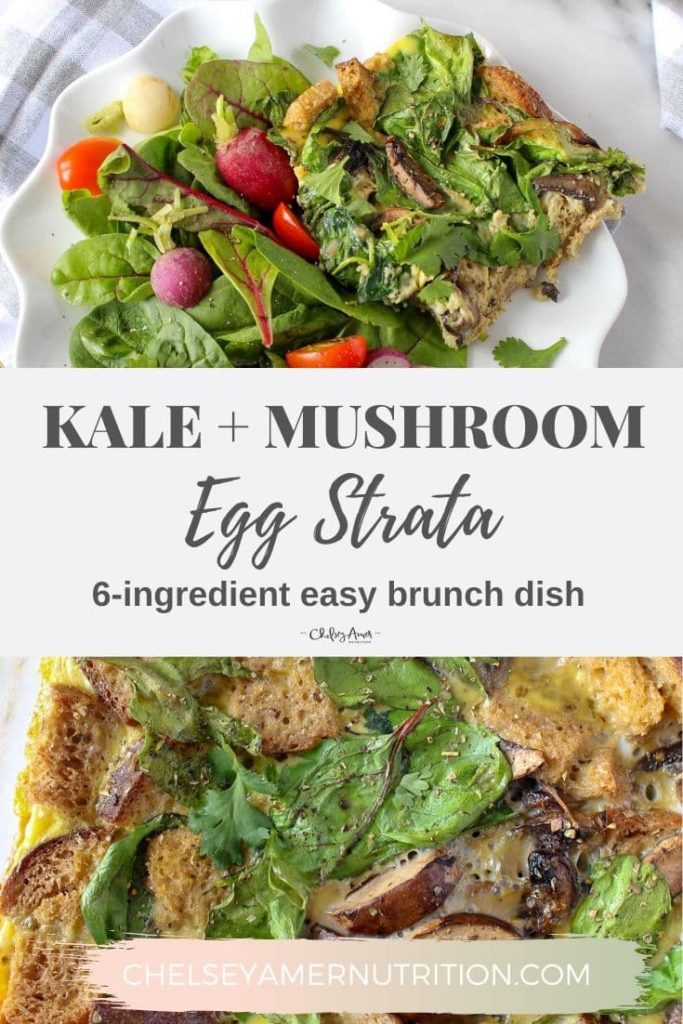 Kale and Mushroom Strata