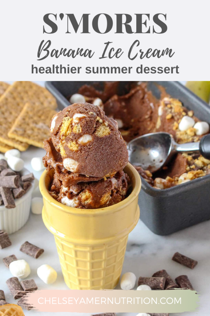 Dairy Free S’mores Ice Cream | Healthy Recipes by Chelsey Amer Nutrition