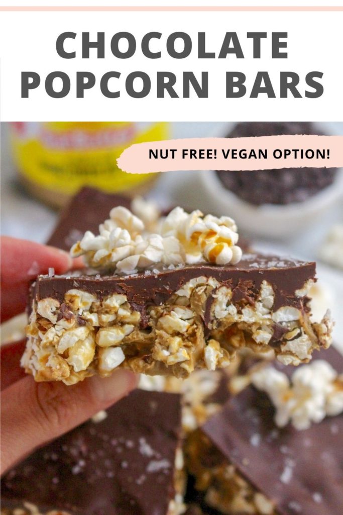 Chocolate Popcorn Bars | No Bake Dessert